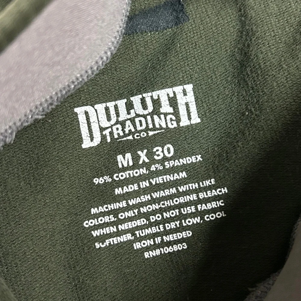 Duluth Trading Co Indoorsman Cargo Pants Pants M x 30 Green Cotton Medium Jogger